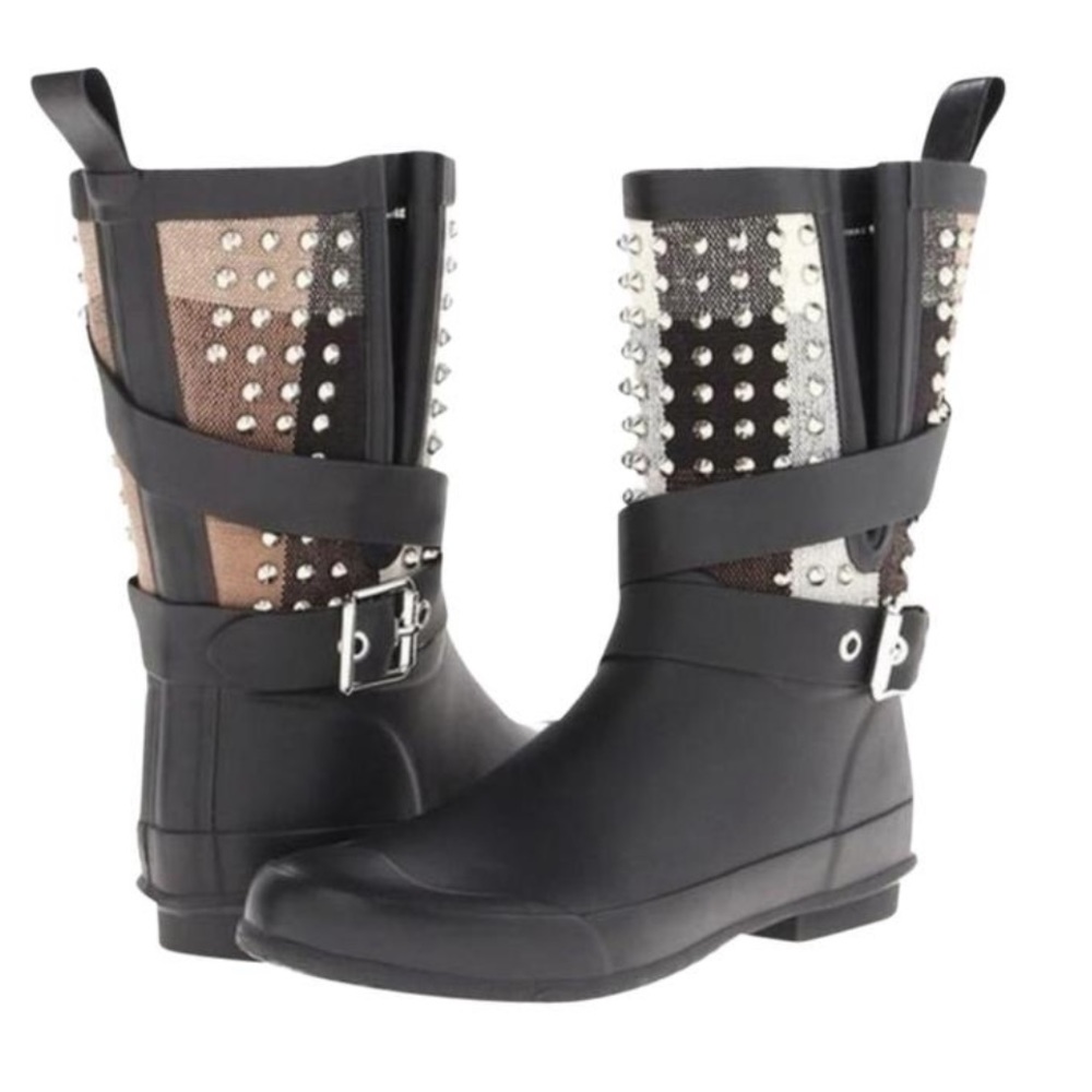 Burberry
Black Holloway Stud Rain Boots/Booties